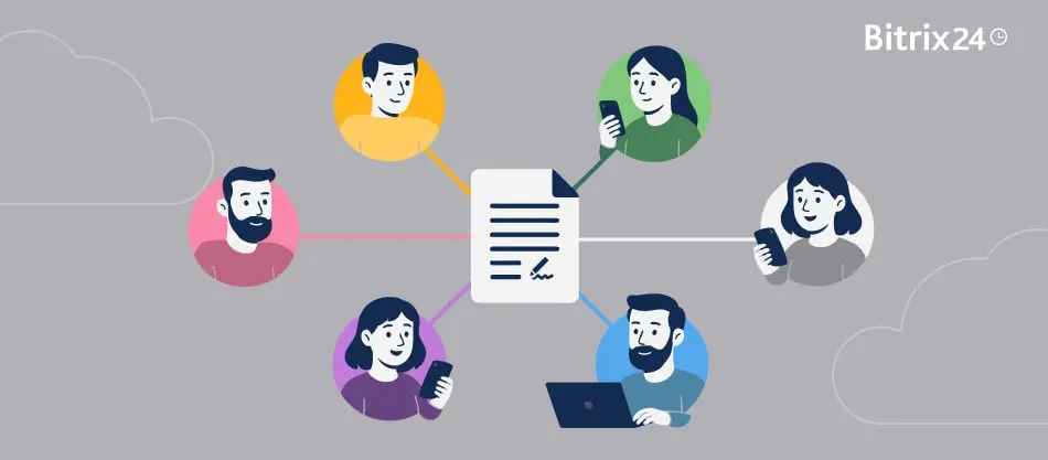 Agrupa empleados y envía documentos para firma de manera rápida y eficiente con Bitrix24.