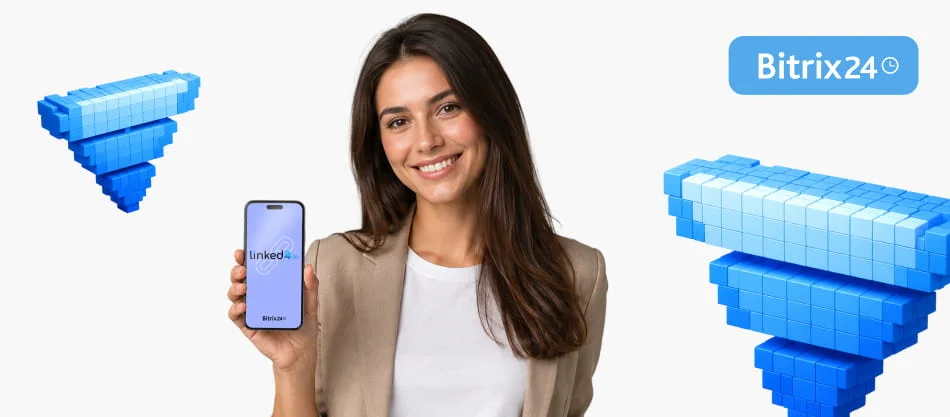 Consulta perfiles de LinkedIn en Bitrix24, enriquece contactos y empresas y acelera la gestión comercial con Linked24.io.