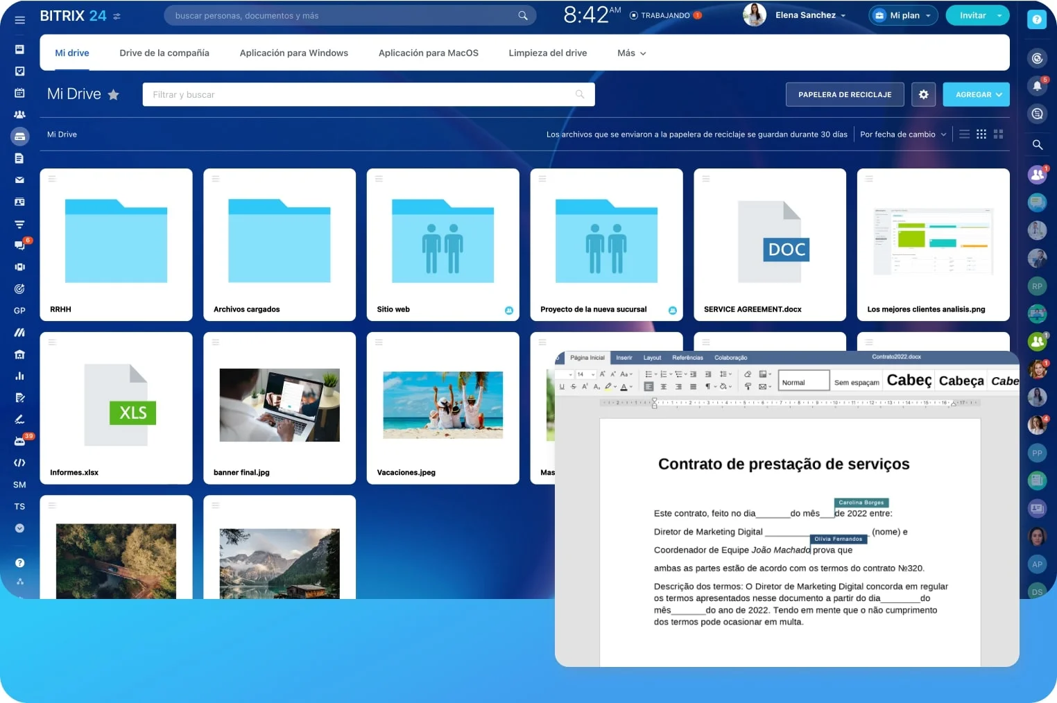 Unidad en la nube personal para almacenar, organizar y compartir archivos de trabajo con el equipo