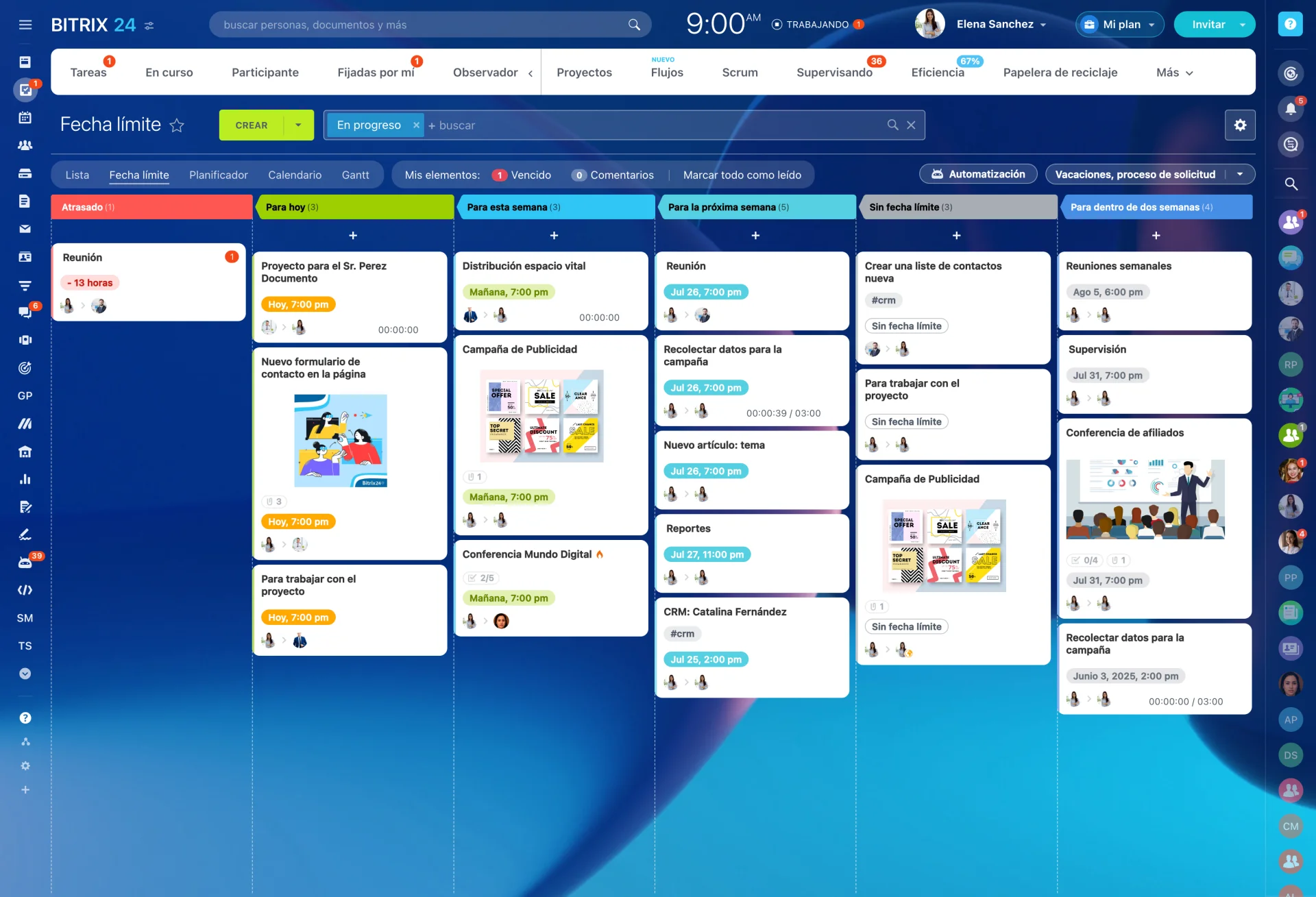 Espacio de trabajo colaborativo para comunicación en tiempo real y trabajo conjunto en proyectos